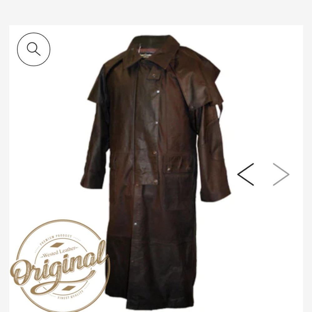 Full Length Duster Outback Coat in Nubuck